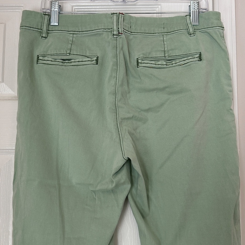 Pilcro and the Letterpress Anthropologie Stet Mid Rise Green Cropped Chinos 30 - Picture 4 of 8
